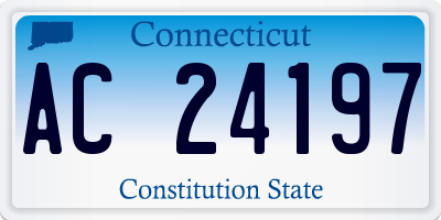 CT license plate AC24197