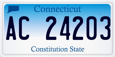 CT license plate AC24203