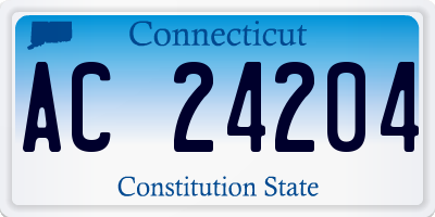 CT license plate AC24204