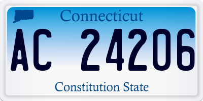 CT license plate AC24206