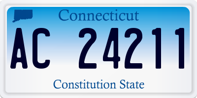 CT license plate AC24211