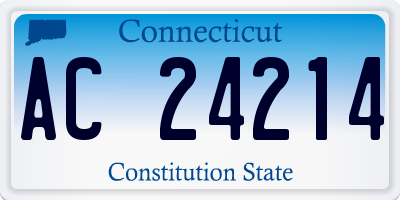 CT license plate AC24214