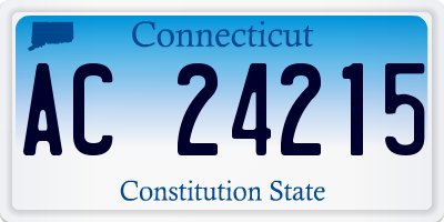 CT license plate AC24215