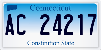 CT license plate AC24217