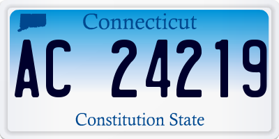 CT license plate AC24219