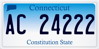 CT license plate AC24222