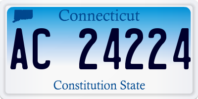 CT license plate AC24224