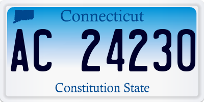 CT license plate AC24230