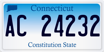 CT license plate AC24232