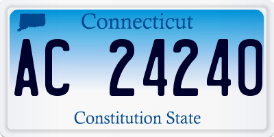 CT license plate AC24240