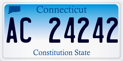 CT license plate AC24242