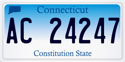 CT license plate AC24247