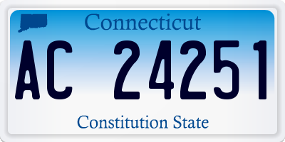 CT license plate AC24251
