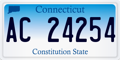 CT license plate AC24254
