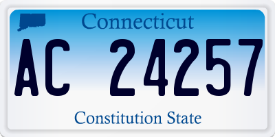 CT license plate AC24257