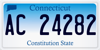 CT license plate AC24282
