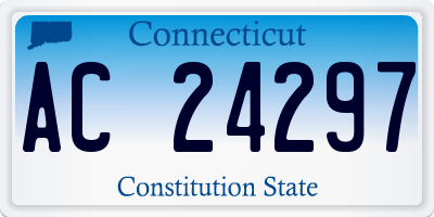 CT license plate AC24297