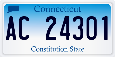 CT license plate AC24301