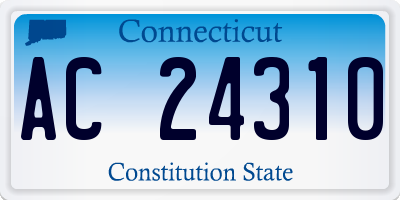CT license plate AC24310