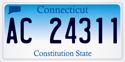 CT license plate AC24311