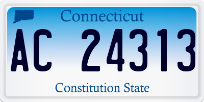 CT license plate AC24313