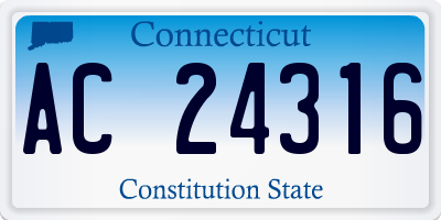 CT license plate AC24316