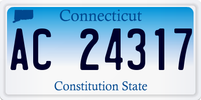 CT license plate AC24317