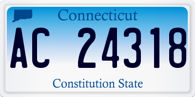 CT license plate AC24318