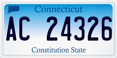 CT license plate AC24326