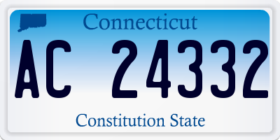 CT license plate AC24332