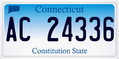 CT license plate AC24336