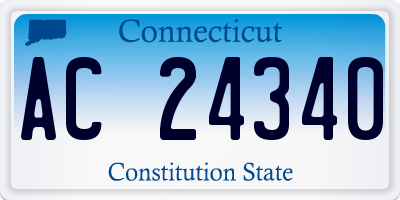 CT license plate AC24340
