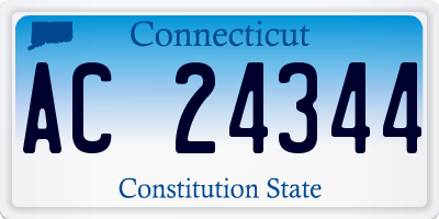 CT license plate AC24344