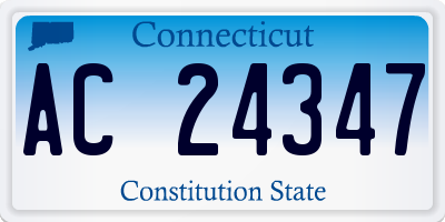 CT license plate AC24347