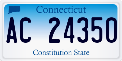 CT license plate AC24350