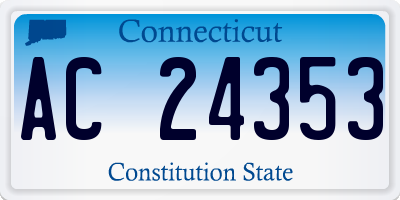 CT license plate AC24353
