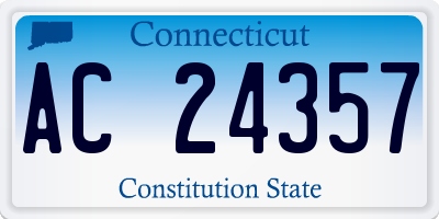 CT license plate AC24357