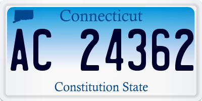 CT license plate AC24362