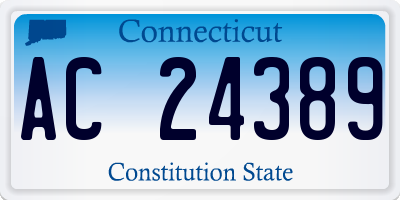 CT license plate AC24389