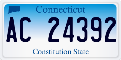 CT license plate AC24392