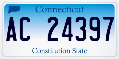 CT license plate AC24397