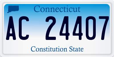 CT license plate AC24407