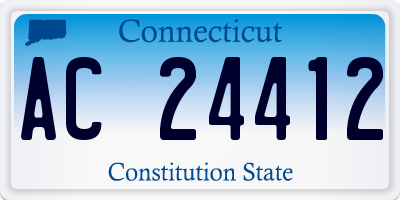 CT license plate AC24412