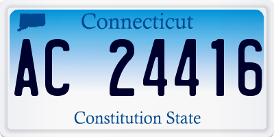 CT license plate AC24416