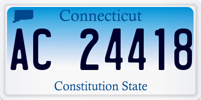 CT license plate AC24418