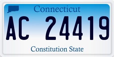 CT license plate AC24419