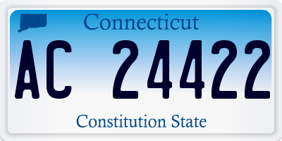 CT license plate AC24422