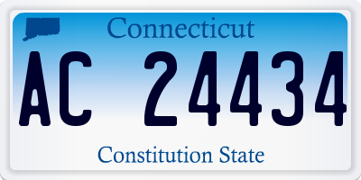 CT license plate AC24434