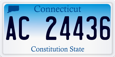 CT license plate AC24436