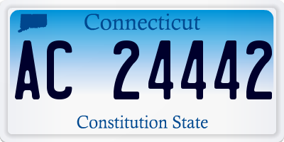 CT license plate AC24442